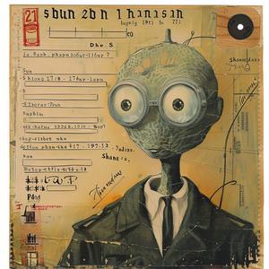 alien  glasses  suit  painting  art  creative  design  illustration  character  color 1066748