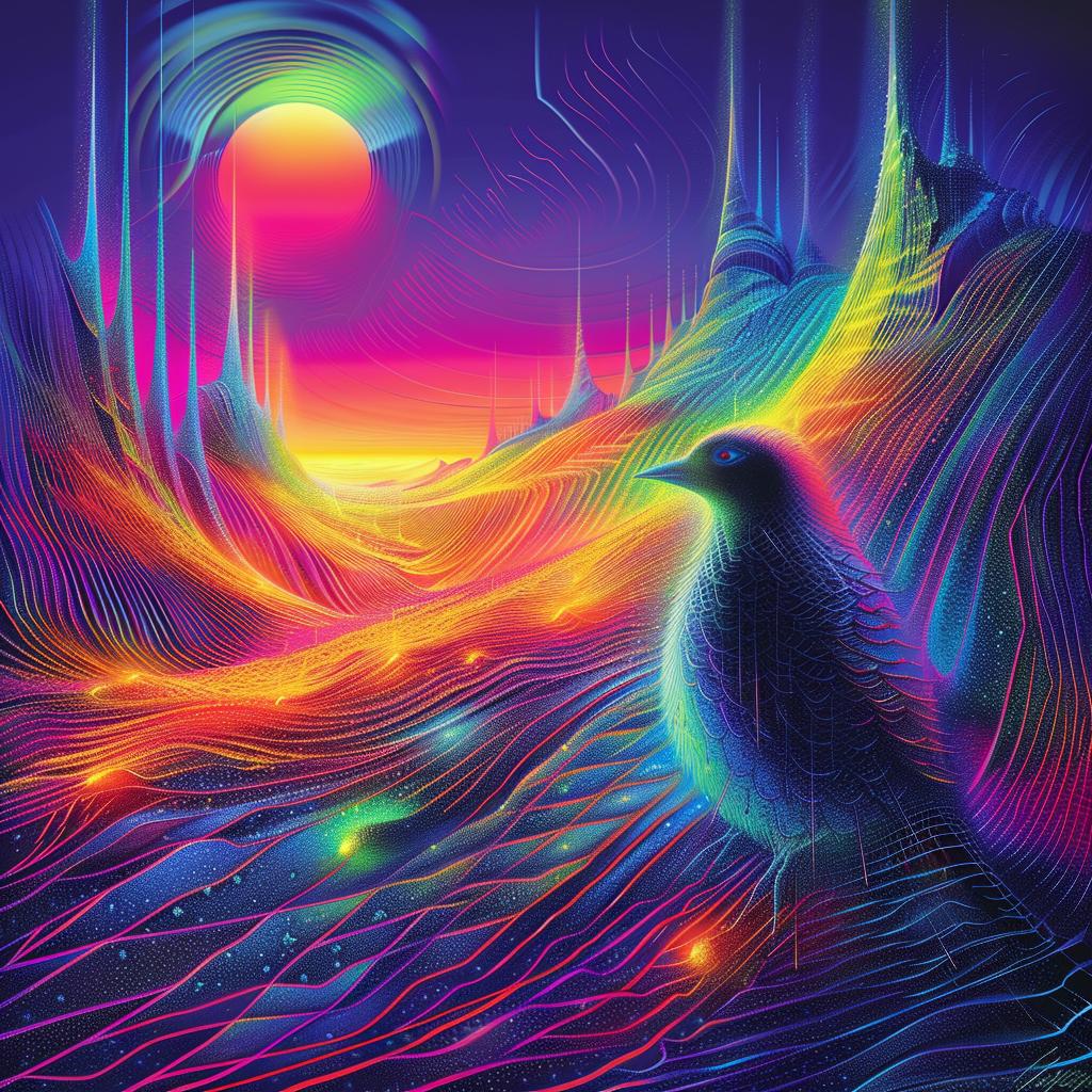psychedelic  bird  desert  vibrant  dark  occult  provocative  surreal  artistic  intrinsic 928413