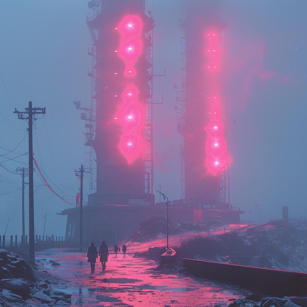 SciFi  Futuristic  Surreal  Tower  Photography  Pink  Lighting  Glow  Volumetric  Focus 1030857