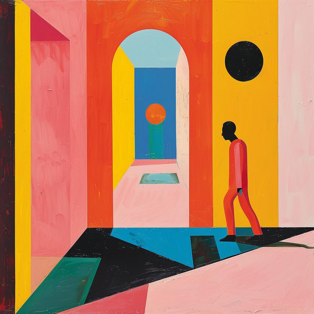 surreal  album  open  doorway  abstract  expressionism  painting  creative  colorful  man 977394
