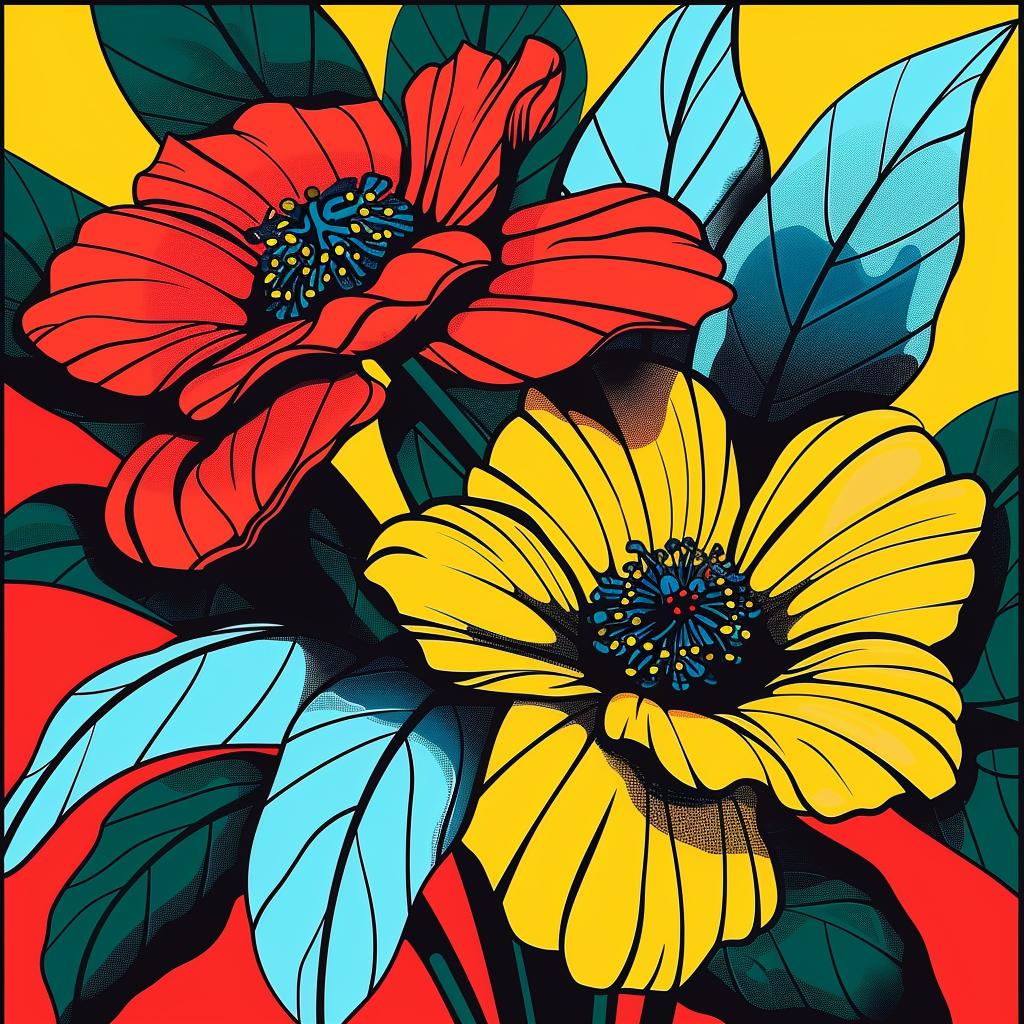 flowers  bloom  animation  vibrant  folk  illustration  colorful  nature  artistic  design 945073