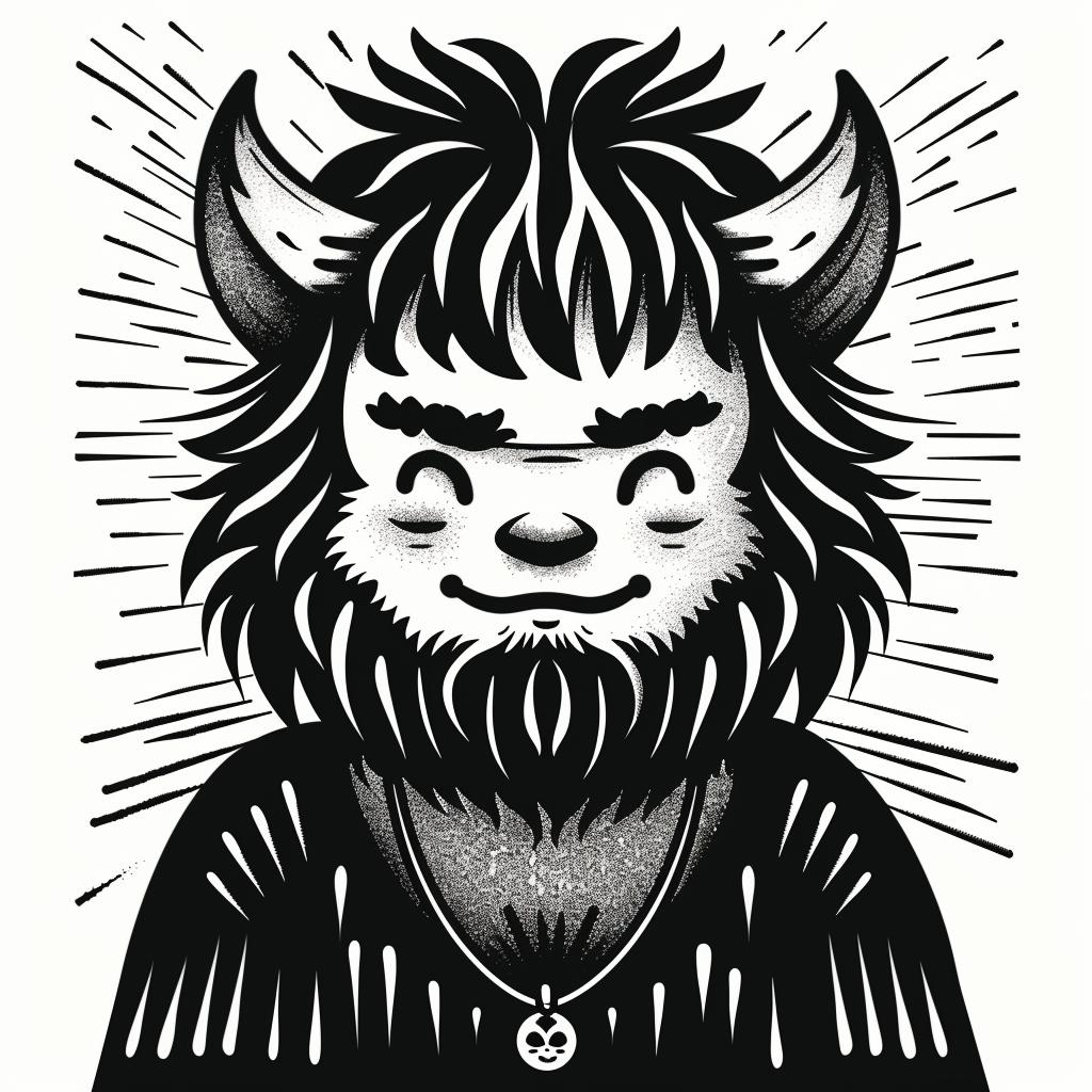 man  black and white  illustration  horns  mythical  expression  art  portrait  character  stylized 940186