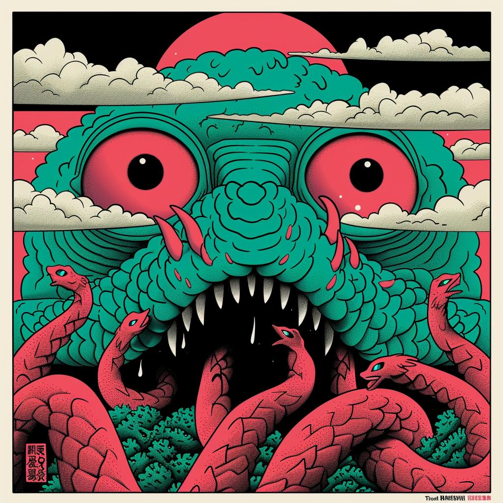 provocative  monster  poster  dark  arts  occult  spiritual  introspective  naturalistic  visual 935888