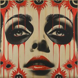 Bernard  Buffet  eyes  makeup  symmetry  Japanese  floral  minimal  bold  tattoo 1078712