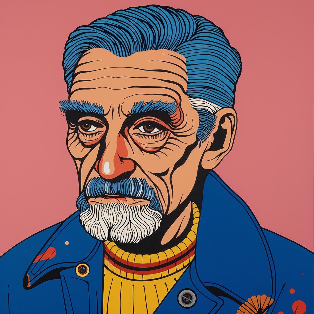 man  portrait  older  mustache  realism  vintage  oil  depiction  character  age 972872