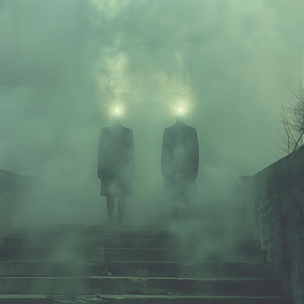 double  exposure  lifestyle  surreal  fog  stairs  heads  unusual  lighting  sharp 963210