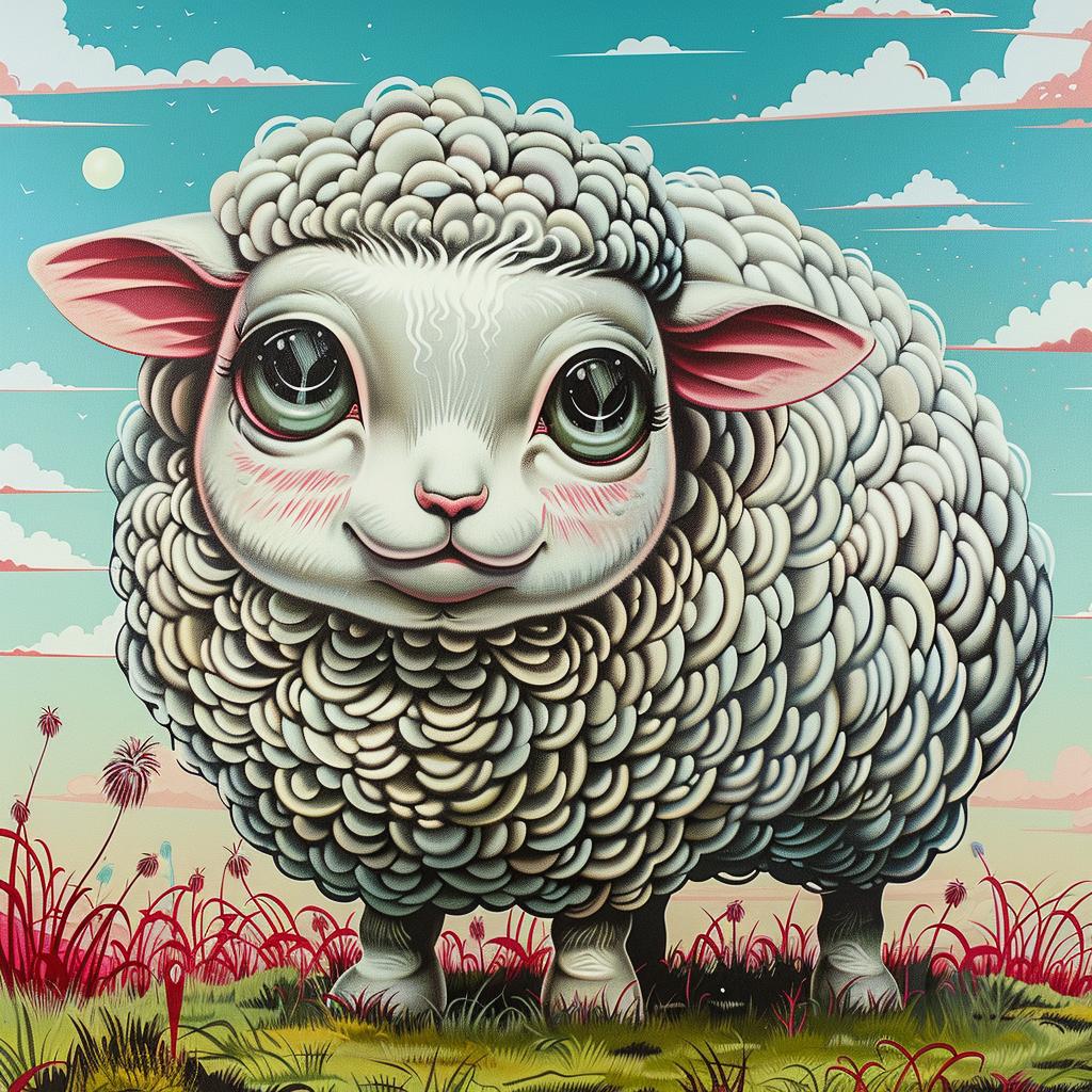 sheep  kawaii  oversized  white  painting  eyes  cute  animal  adorable  big 1033781