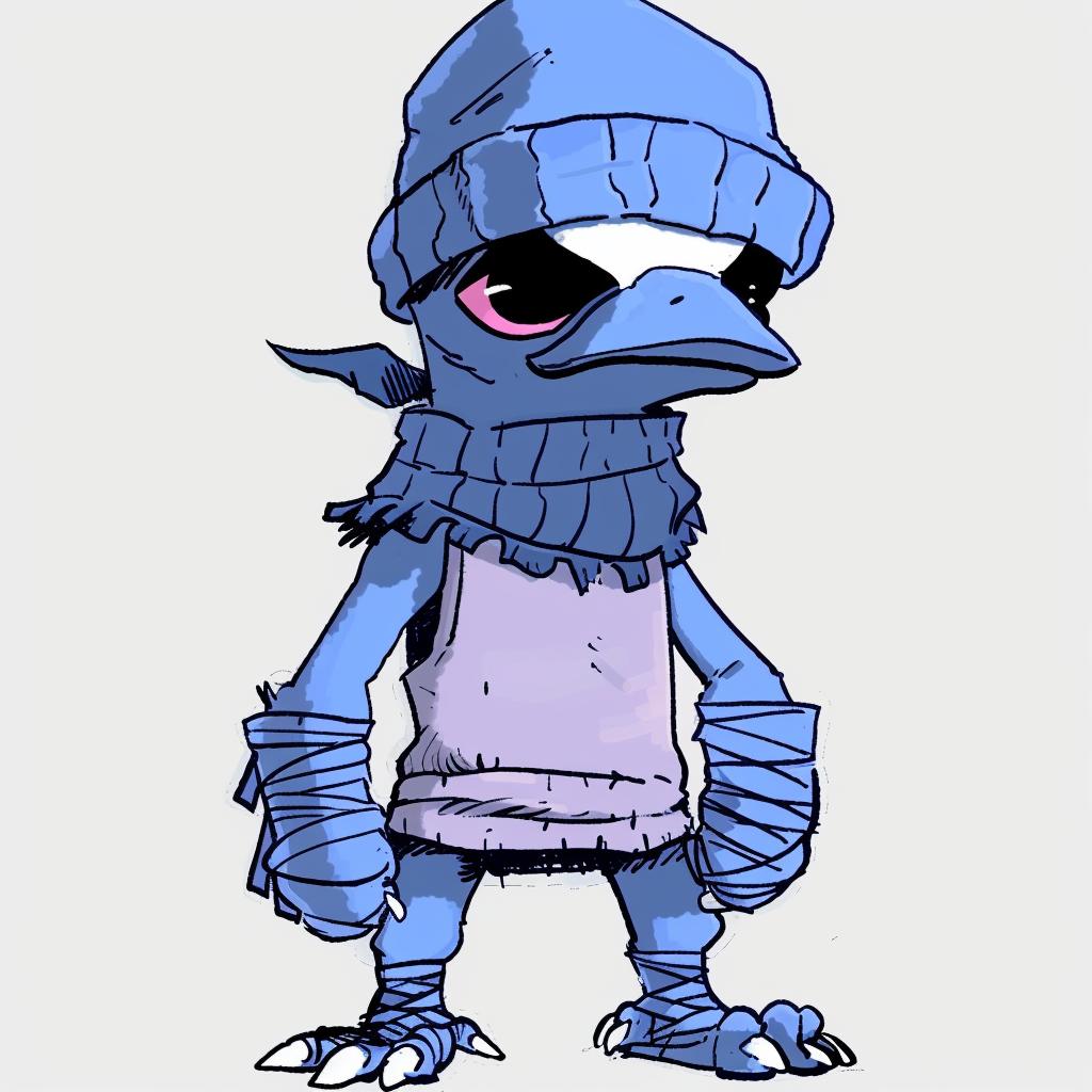 cartoon  bird  hiphop  street  culture  aggressive  minimal  hat  scarf  character 956119