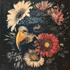 eagle  flowers  head  colorful  illustration  artwork  graphic  design  animal  nature 1056448