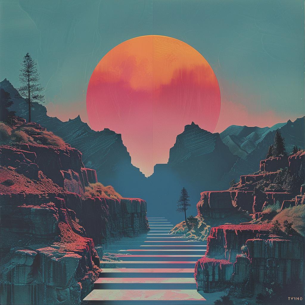 album  cover  1980s  Tycho  sun  rising  trippy  artwork  design  electro 960668