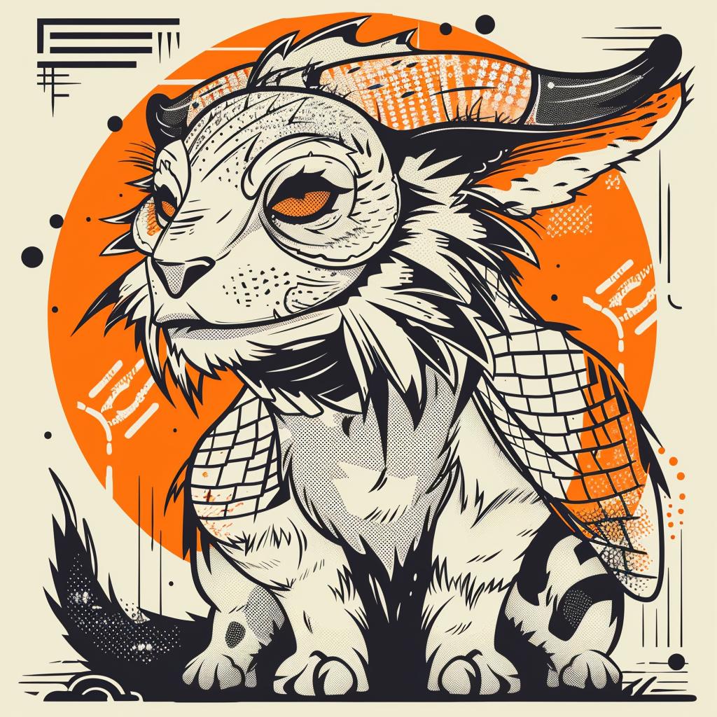 mythical  creature  cartoon  goat  hybrid  fantasy  unique  design  playful  artwork 939626