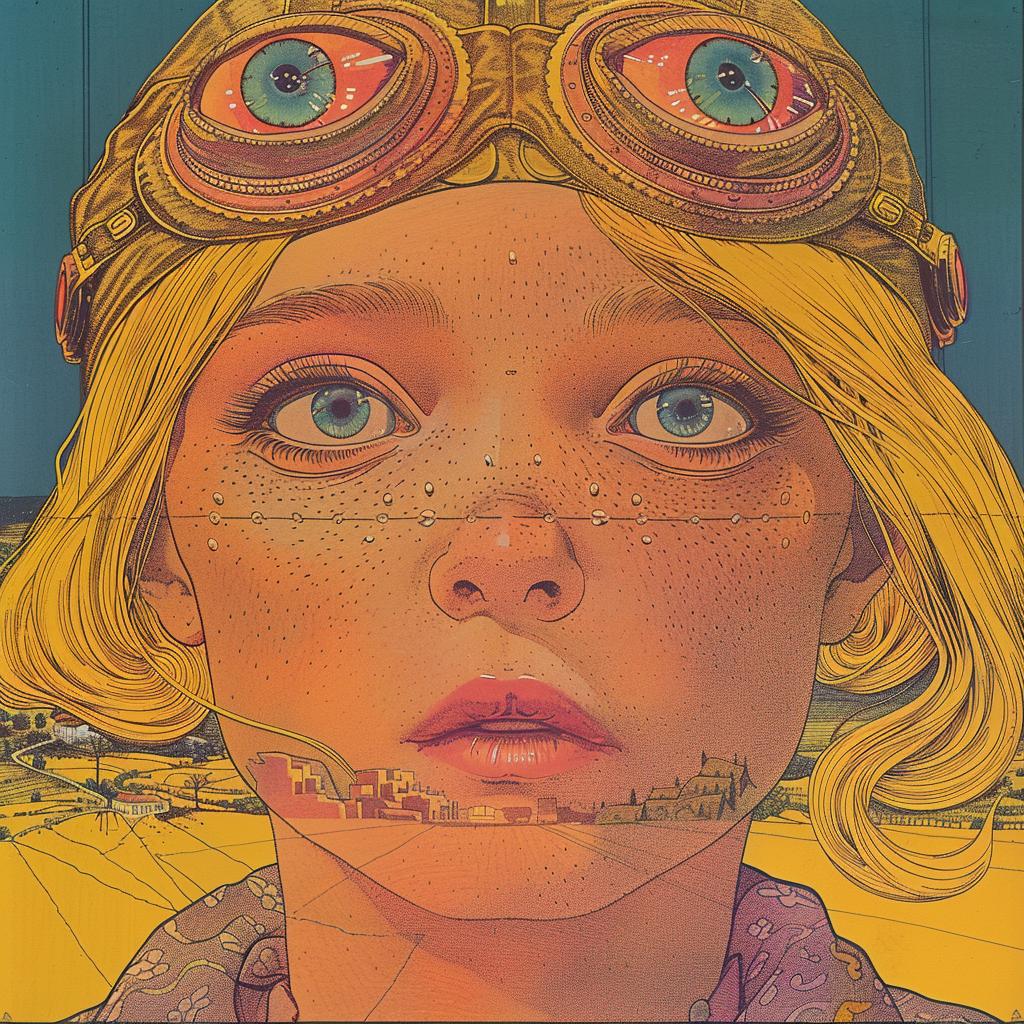 portrait  woman  three  eyes  goggles  creative  art  surreal  unique  colorful 971692