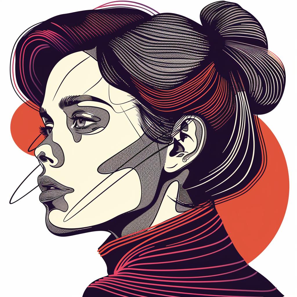 popart  woman  brunette  hair  bun  illustration  female  colorful  vector  white 936861