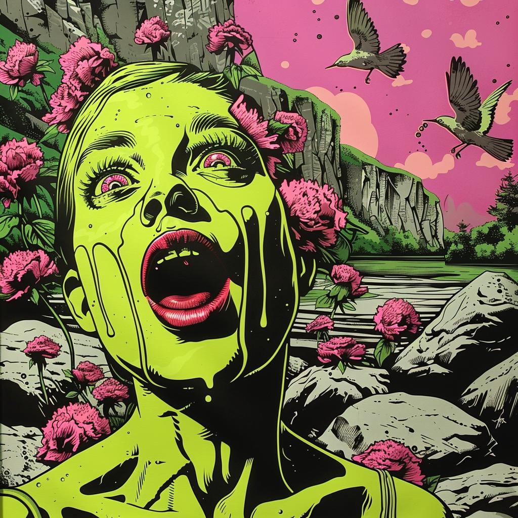 zombie  flowers  surreal  colorful  album  cover  illustration  fantasy  artwork  creative 1027076