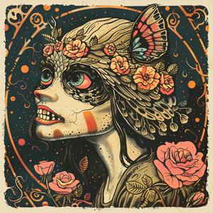 woman  flowers  hair  butterfly  wings  chromolithography  nature  beauty  feminine  artwork 1048226