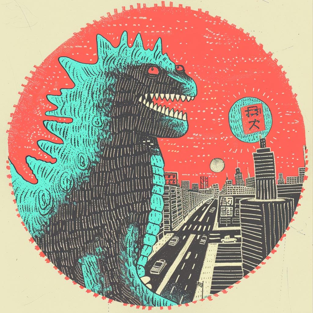 godzilla  Tokyo  poster  city  skyline  monster  destruction  action  graphic  iconic 940752