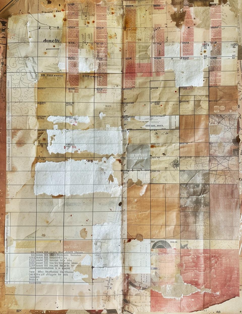 map  United States  newspapers  vintage  faded  patchwork  aged  paper  documents  found 962119