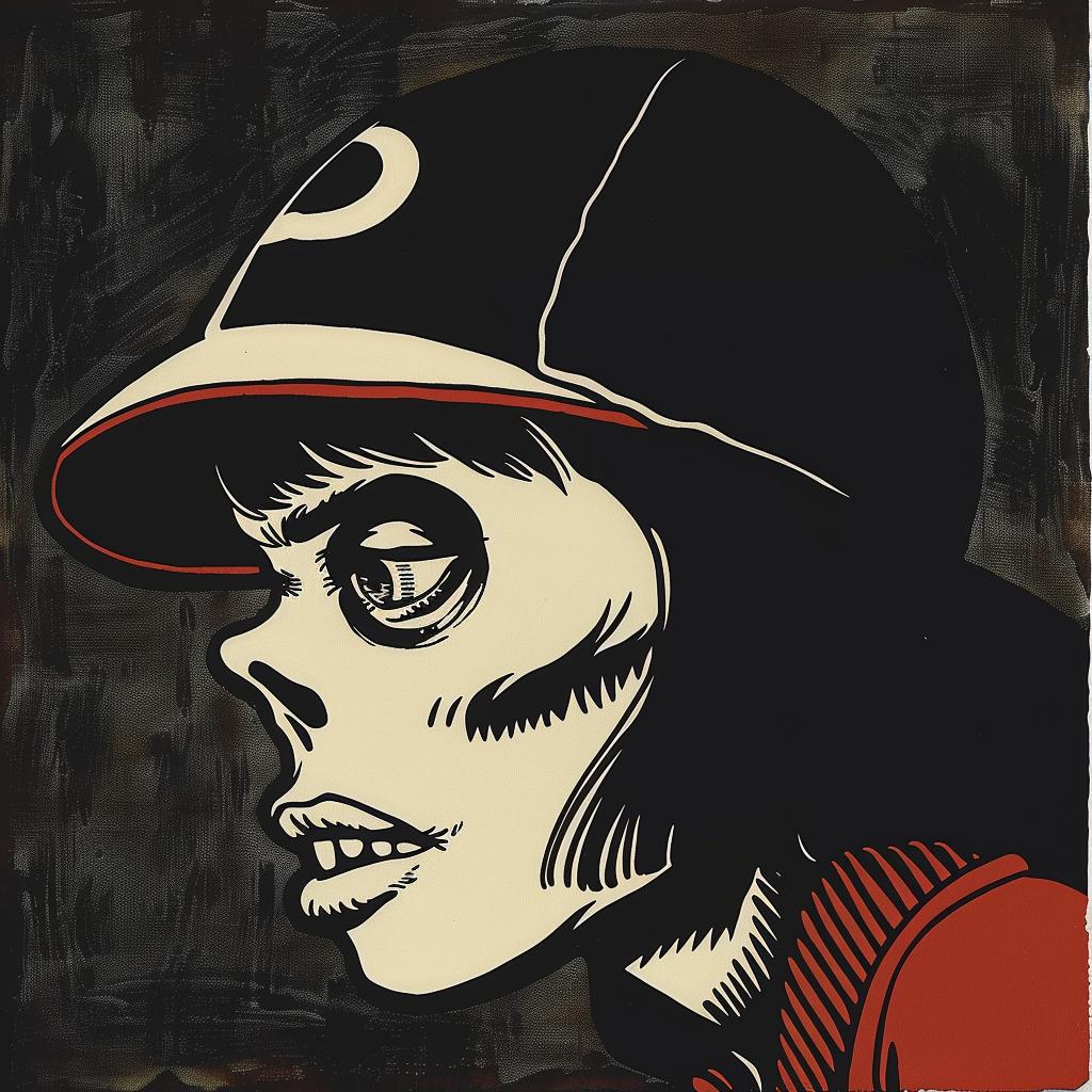 skull  baseball  cap  urban  gritty  illustration  Toshio  Saeki  dark  edgy 967064