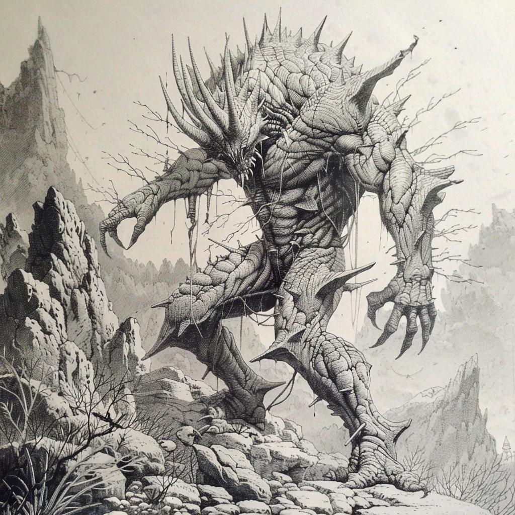 monster  drawing  horror  large  claws  creature  eerie  illustration  fantasy  weird 949222