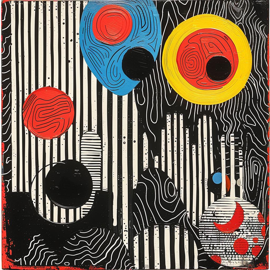 abstract  colorful  mid-century  dots  circles  painting  art  bold  shapes  graphic 916181