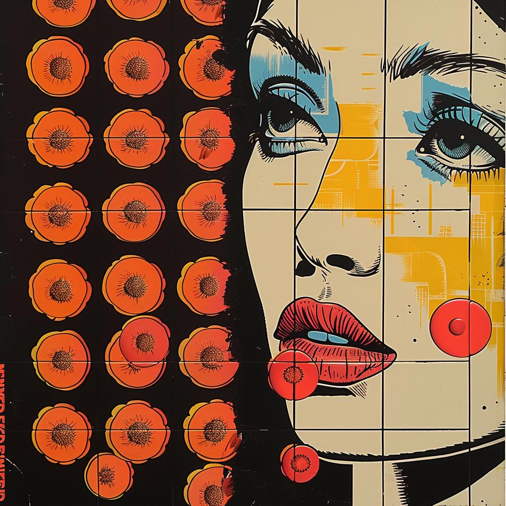 woman  face  dots  poster  graphic  design  art  texture  color  abstract 967891