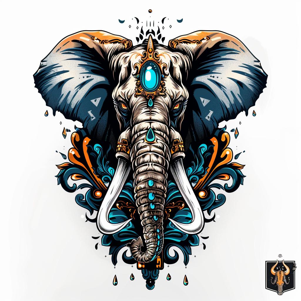 elephant  headdress  ornaments  nature  ornate  colorful  symbolic  whimsical  exotic  tribal 1027495