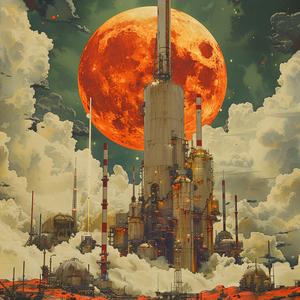 album  art  city  moon  background  red  NoriYoshi  industrial  detailed  abstract 1040576