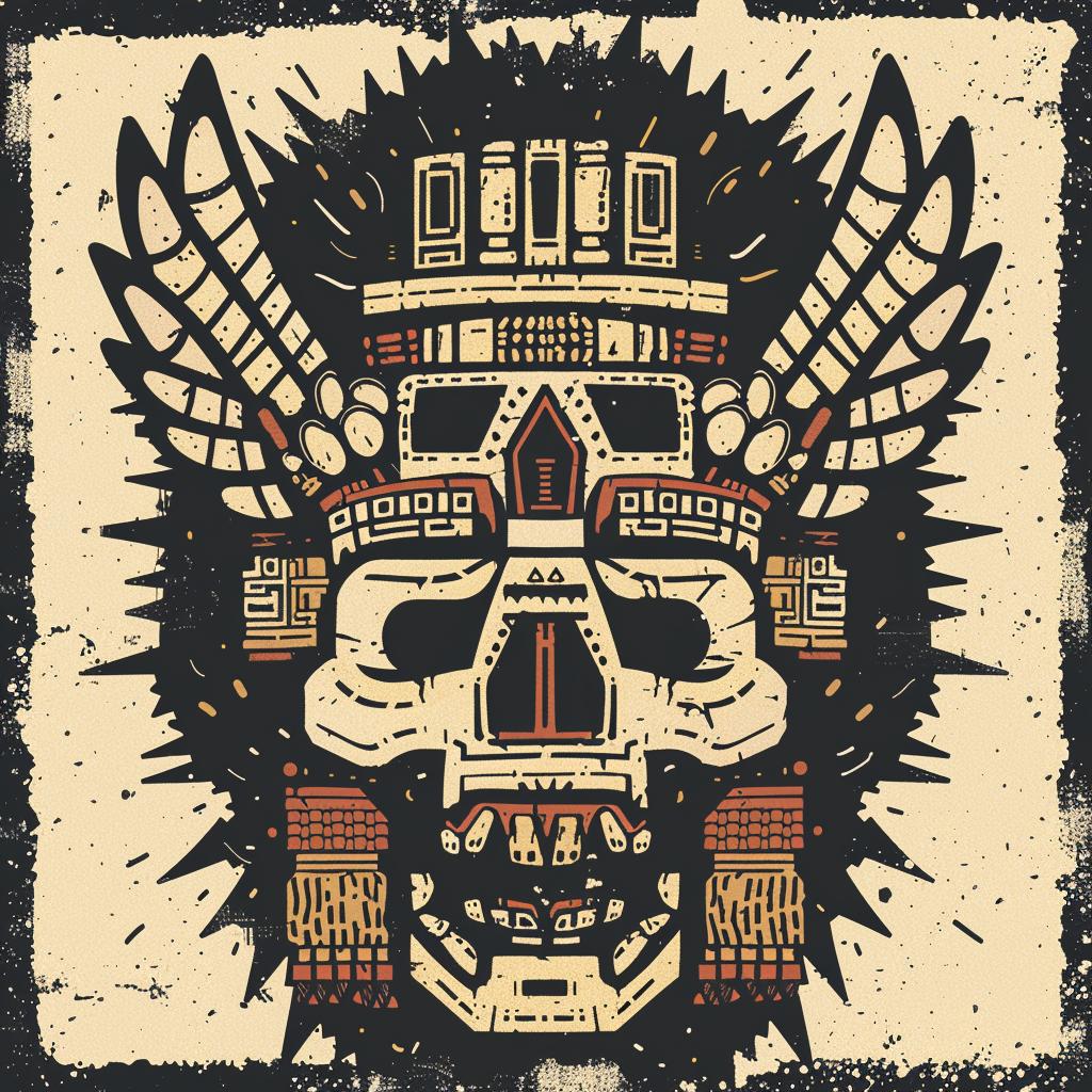 skull  tribal  mask  feathers   vector  art  spiritual  dark  occult  Basquiat 932827