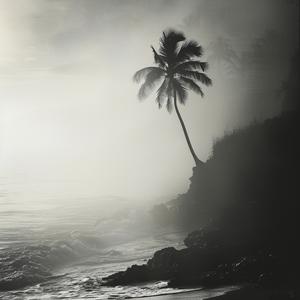 black  white  palm  tree  beach  photo  minimalistic  abstract  silhouette  serene 1038800