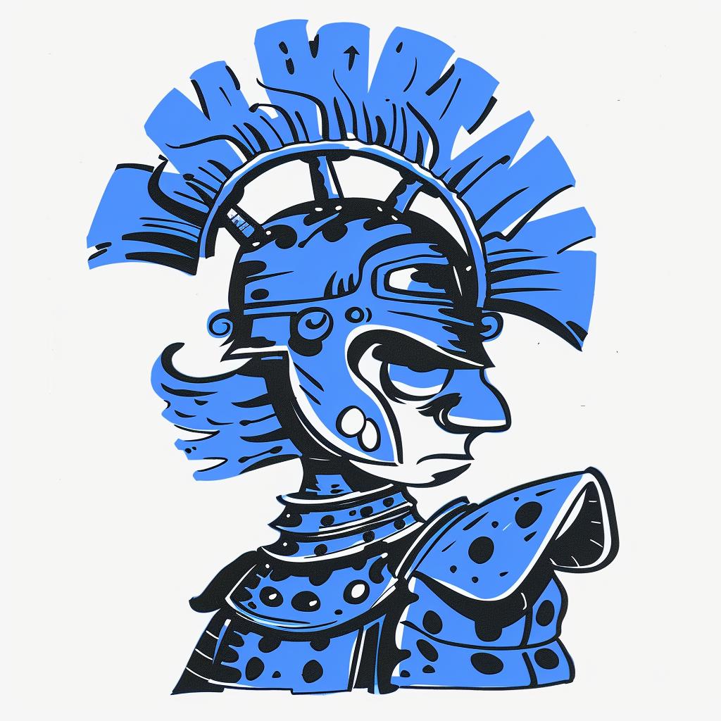 blue  black  illustration  Spartan  warrior  mascot  character  artwork  comic  stylized 1027804
