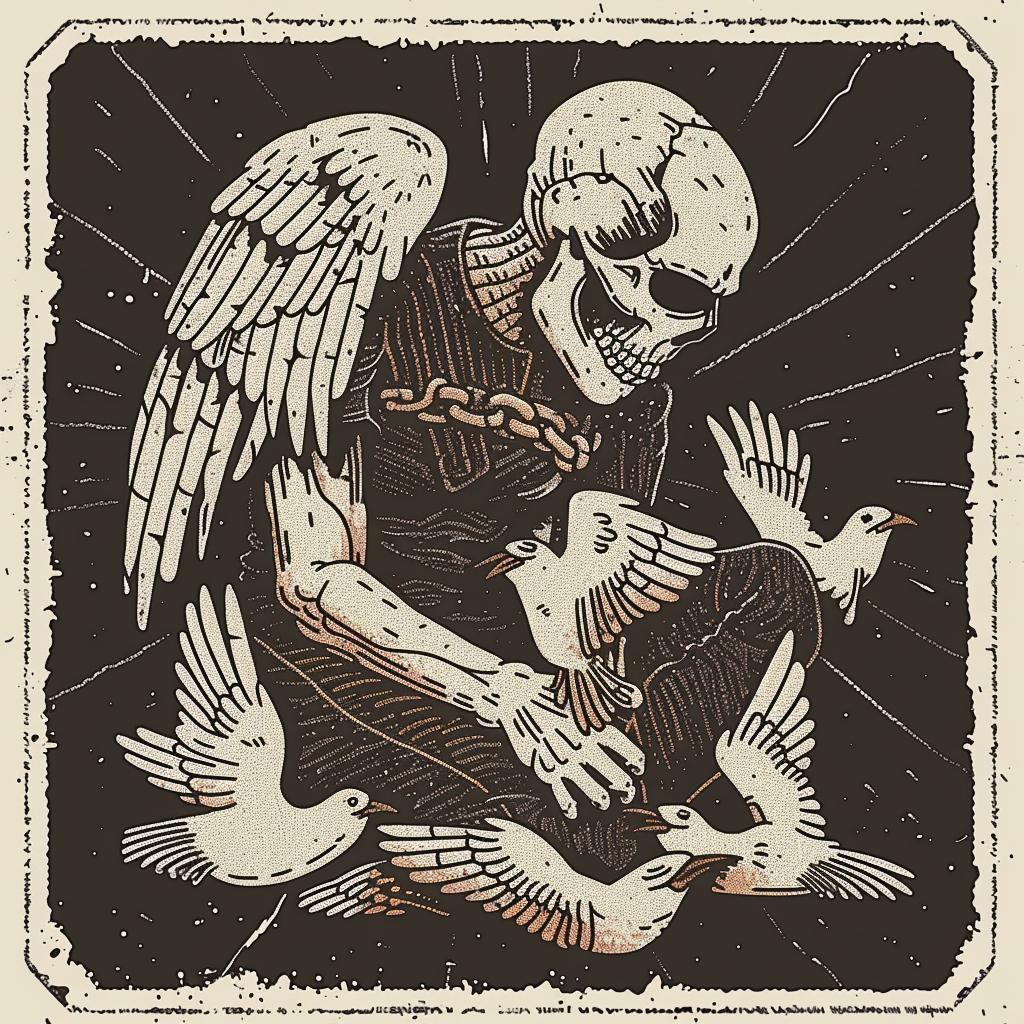 provocative  art  naturalistic  spiritual  terror  dark  occult  skeleton  birds  McFarlane 935107
