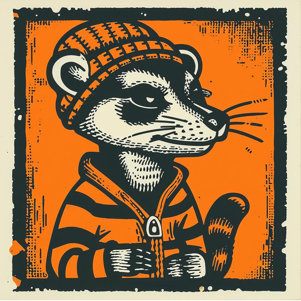raccoon  hat  cup  cartoon  streetwise  aggressive  minimal  urban  character  animal 959385