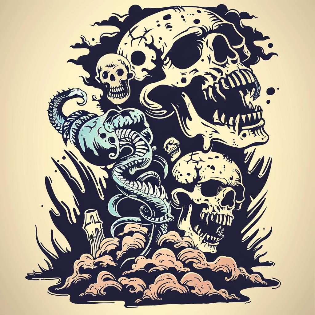 skulls  graveyard  dark  occult  spiritual  naturalistic  art  todd  mcfarlane  illustration 930914