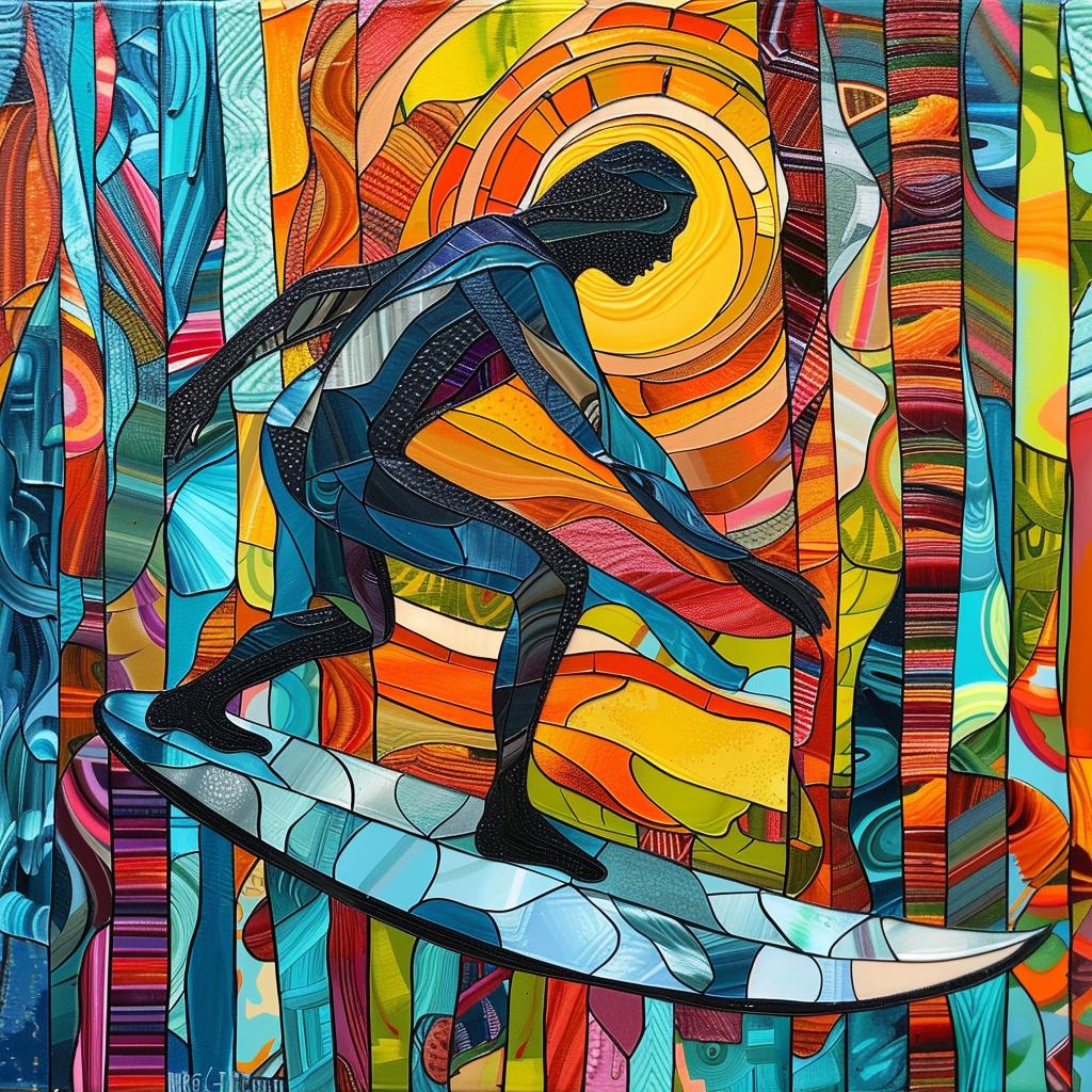 surfer  surfboard  painting  art  dynamic  colorful  ocean  sport  beach  wave 938576