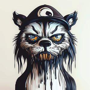 كلب، قبعة، سكين، رسم كاريكاتوري، حيوان، شخصية مرحة، رسم توضيحي فكاهي 1073480