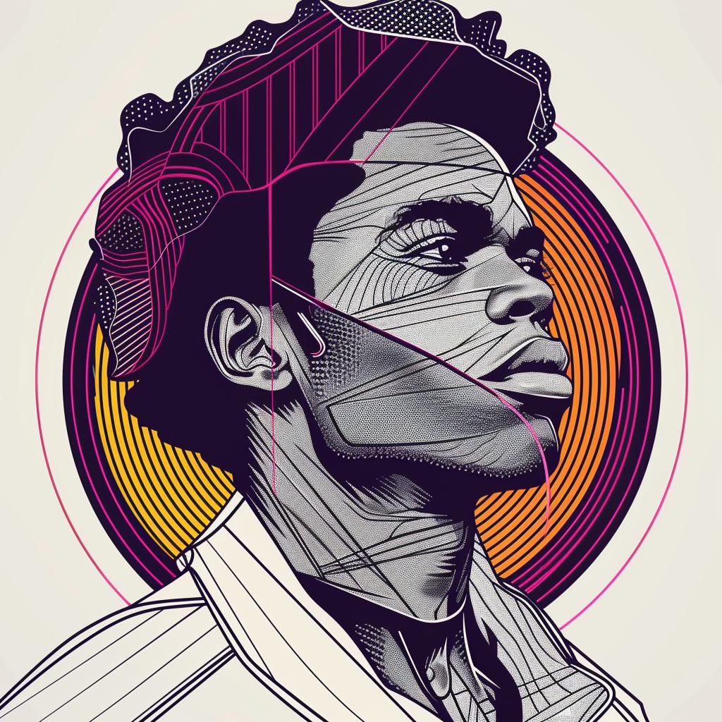 PopArt  africanamerican  digitalart  portrait  man  minimalism  sunglasses  colorblock  vector  contemporary 937768