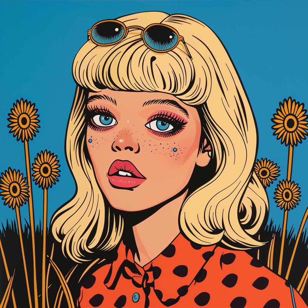 surreal  woman  four-eyes  pop-art  illustration  gorgeous  sunglasses  stylized  artwork  unique 1025179
