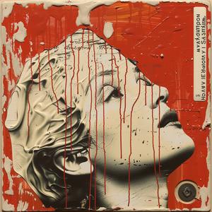 painting  woman  encaustic  blood  dripping  artistic  colorful  expression  intense  visual 1067669
