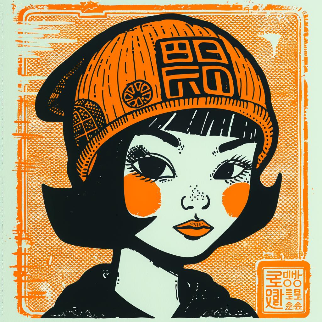 streetwise  anthropomorphic  Korean  female  knit  cap  culture  minimal  aggressive  poster 956895
