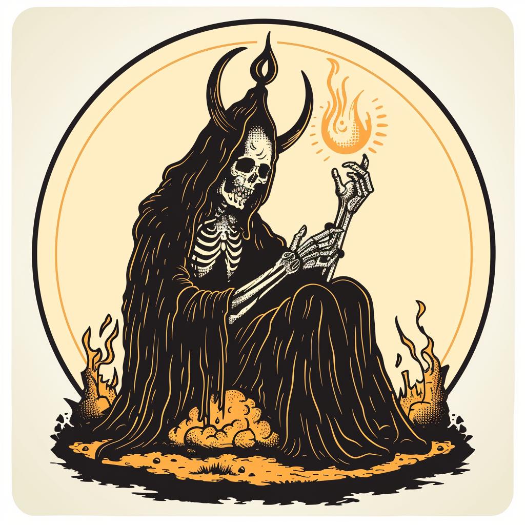 grim  reaper  flame  occult  dark  art  naturalistic  spiritual  provocative  Todd 932262