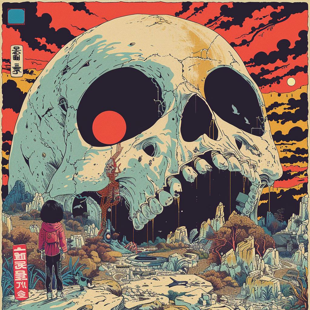 movie  poster  iron  skull  hyper-realistic  screenprinting  chromoluminosity  Toshio  Saeki  art 961677
