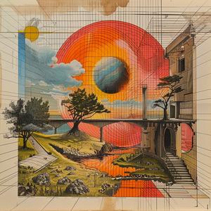 vintage  poster  Swedish  house  sun  drawing  unexpected  retro  art  design 1036605