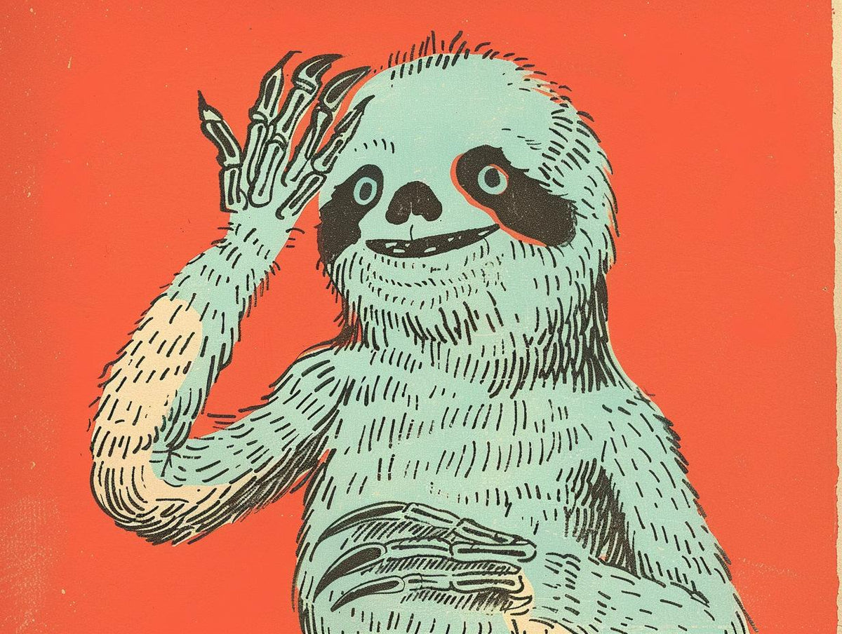 tattoo  sloth  skull  comic  vintage  illustration  SailorJerry  bony  art  cartoon 918878