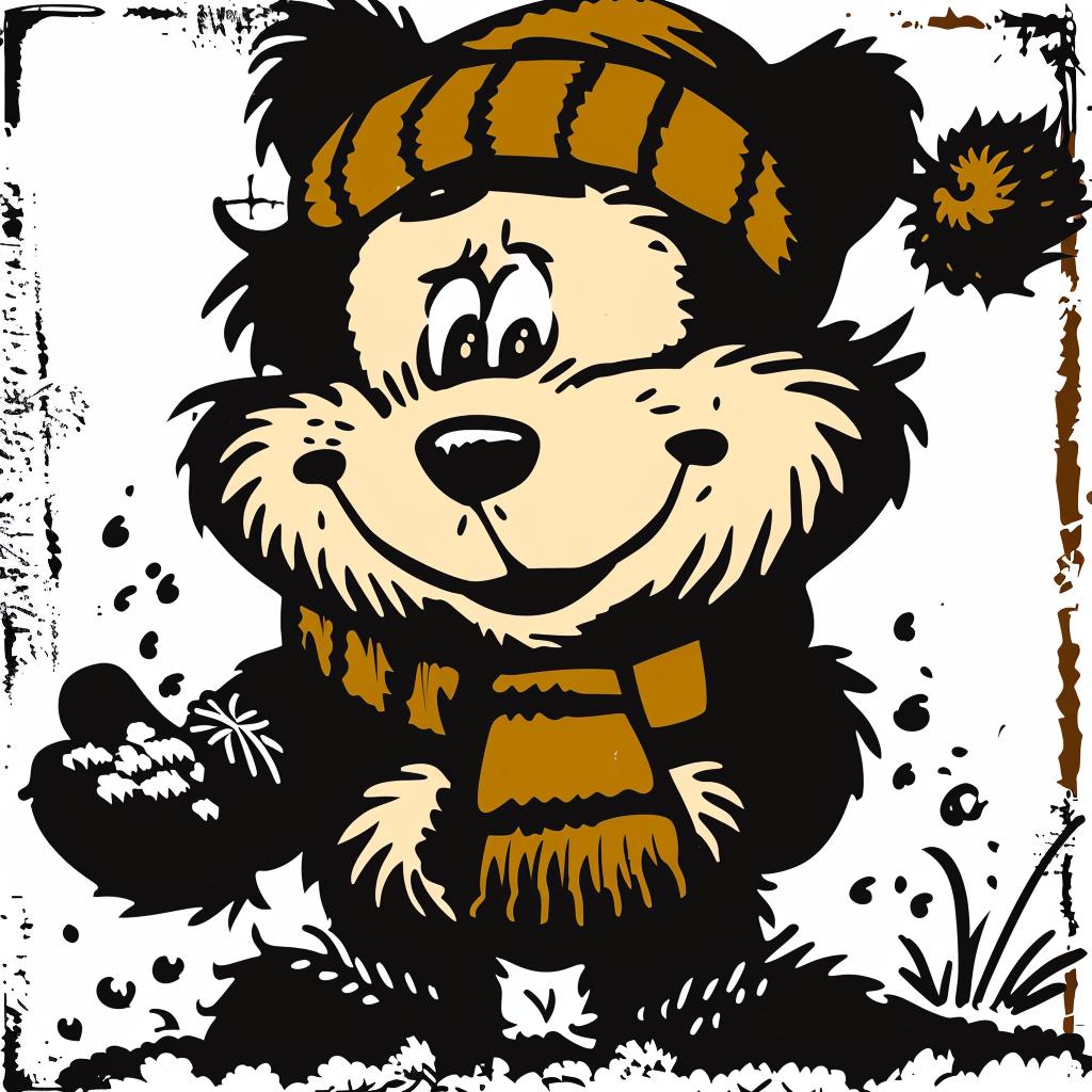 Bear  Cartoon  Knit  Hat  Scarf  Cute  Character  Animation  Animal  Funny 942536