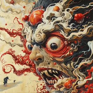 hypnotic  album  cover  surreal  demon  painting  alluring  colorful  art  psychological 1073060