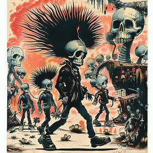 chromolithography  poster  walking  dead  horror  vintage  art  graphic  illustration  design 1049117