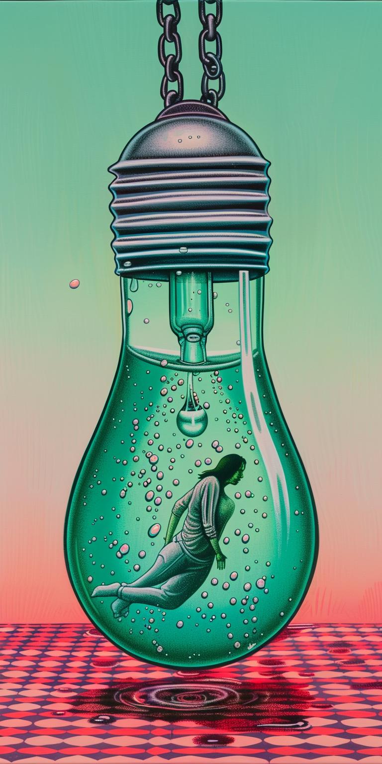 lightbulb  liquid  man  painting  surreal  conceptual  dark  emotional  artistic  unique 940618