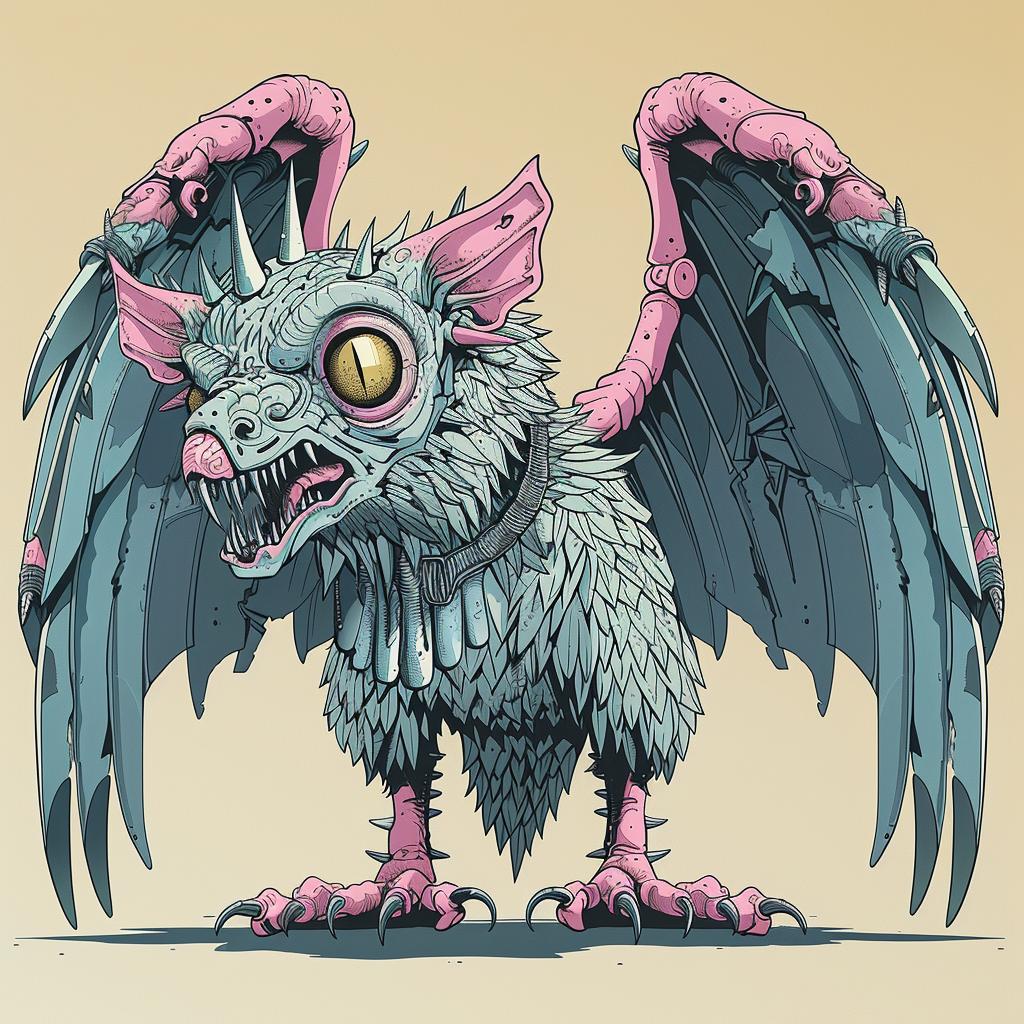 bat  gothic  cartoon  terrifying  mythical  conjoined  pink  eyes  fantasy  illustration 927980