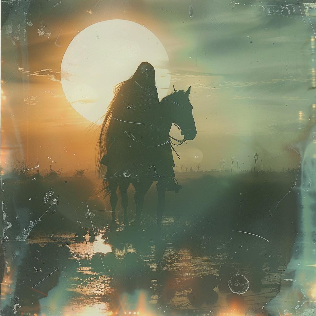 grim  reaper  horseback  desert  sunset  battlefield  silhouette  dark  figure  night 1029947