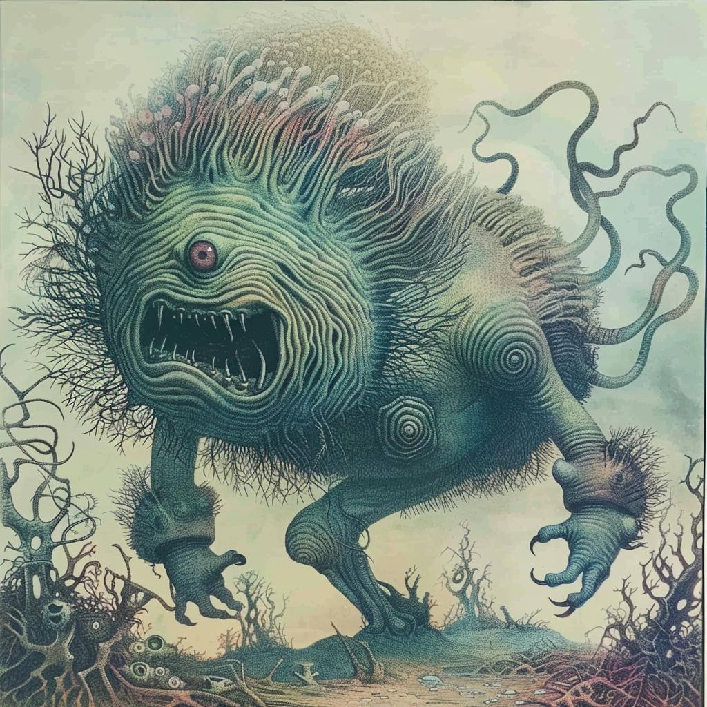 horror  monster  painting  tentacles  head  surreal  vintage  art  design  abstract 948758